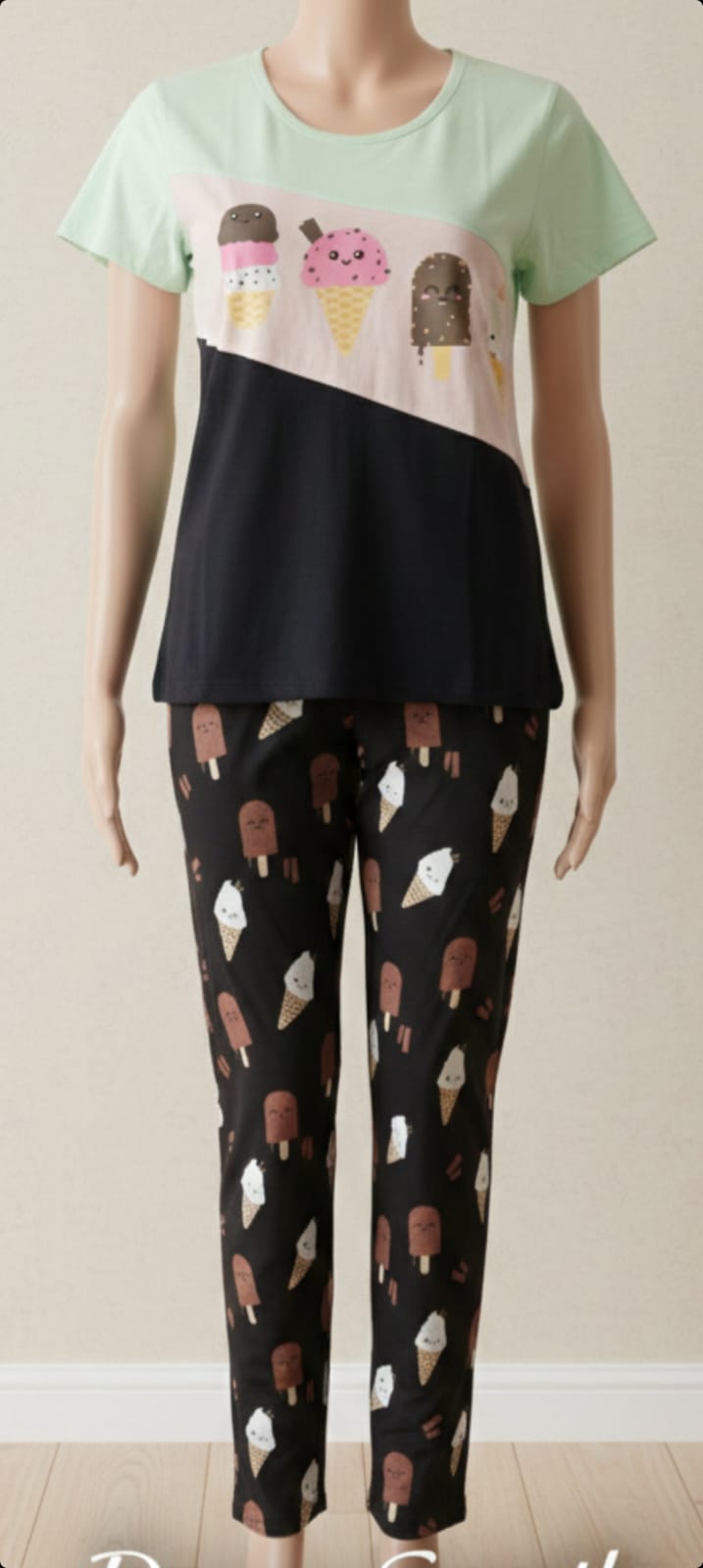 cotton 2 piece pajama set